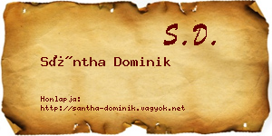 Sántha Dominik névjegykártya