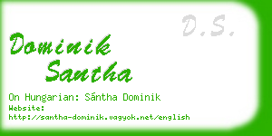 dominik santha business card