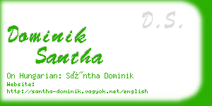 dominik santha business card